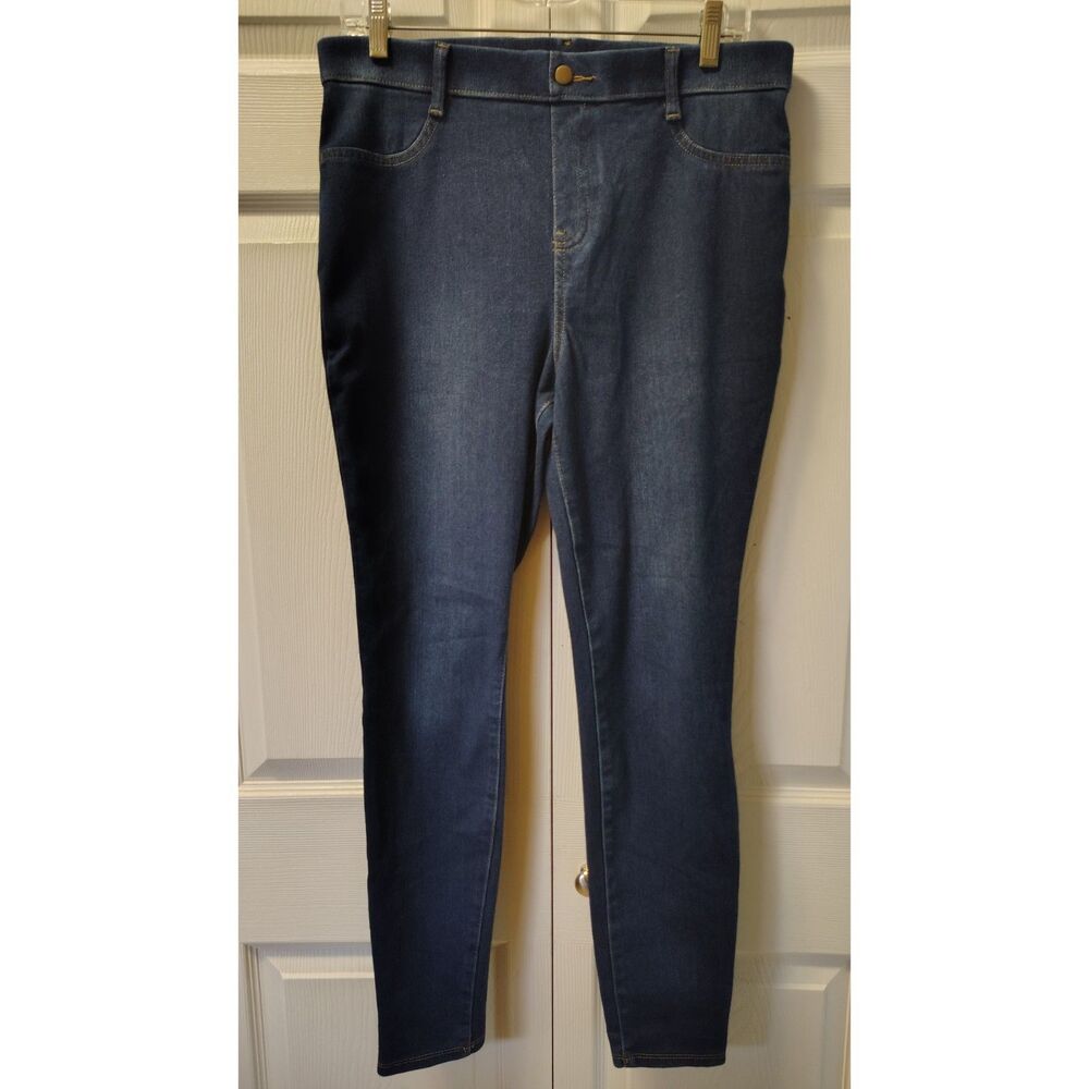 Time and Tru High Rise Jeggings Women Medium 8-10 Dark Wash Stretch Skinny Jeans